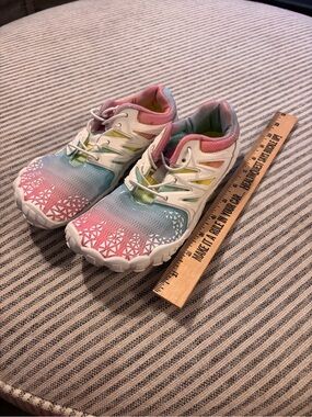 Kids Gradient Pastel Athletic Sneakers - Pink, Blue & White
